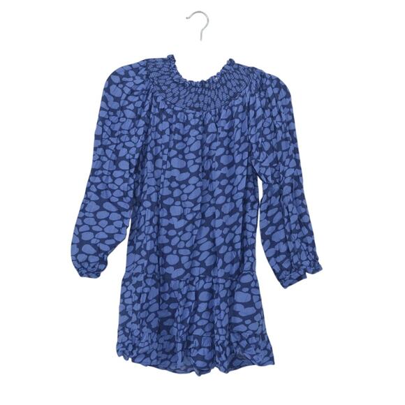 LOFT Dresses & Skirts - Loft Petite Women Blue Dress XSP  Petites Cheetah Print Spot